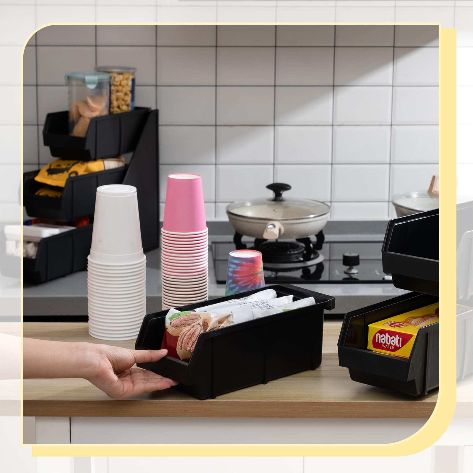 9 Compartment Serve Condiment Bin Serve Condiment Packet Organizer Stand Coun…