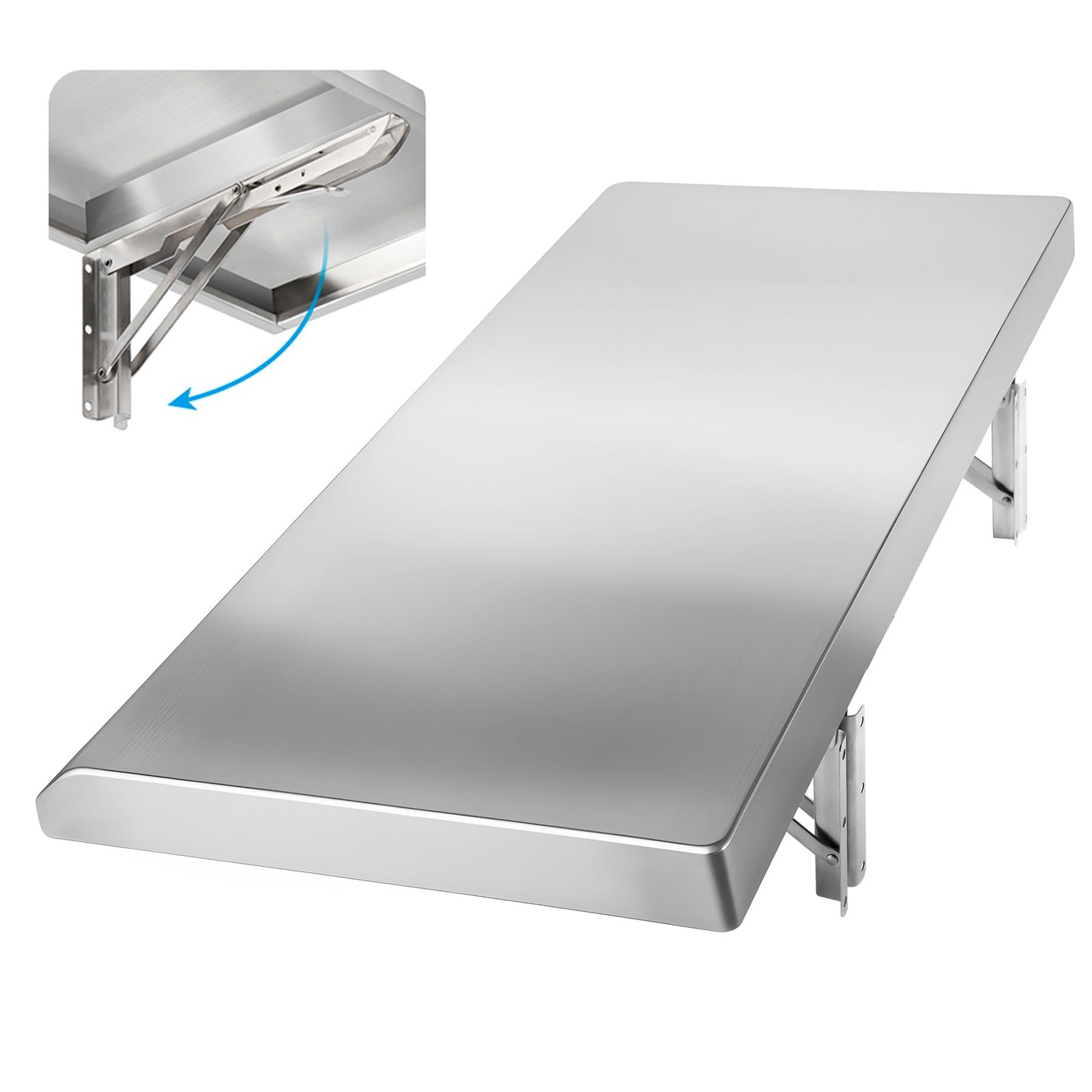 Stainless Steel Folding Concession Shelf 24″ x 18″