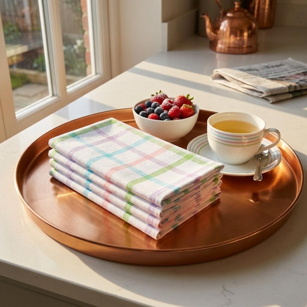 Native Fab Spring Easter Check Cloth Napkins Set Of 12 16X16 Inches 100 Cotton