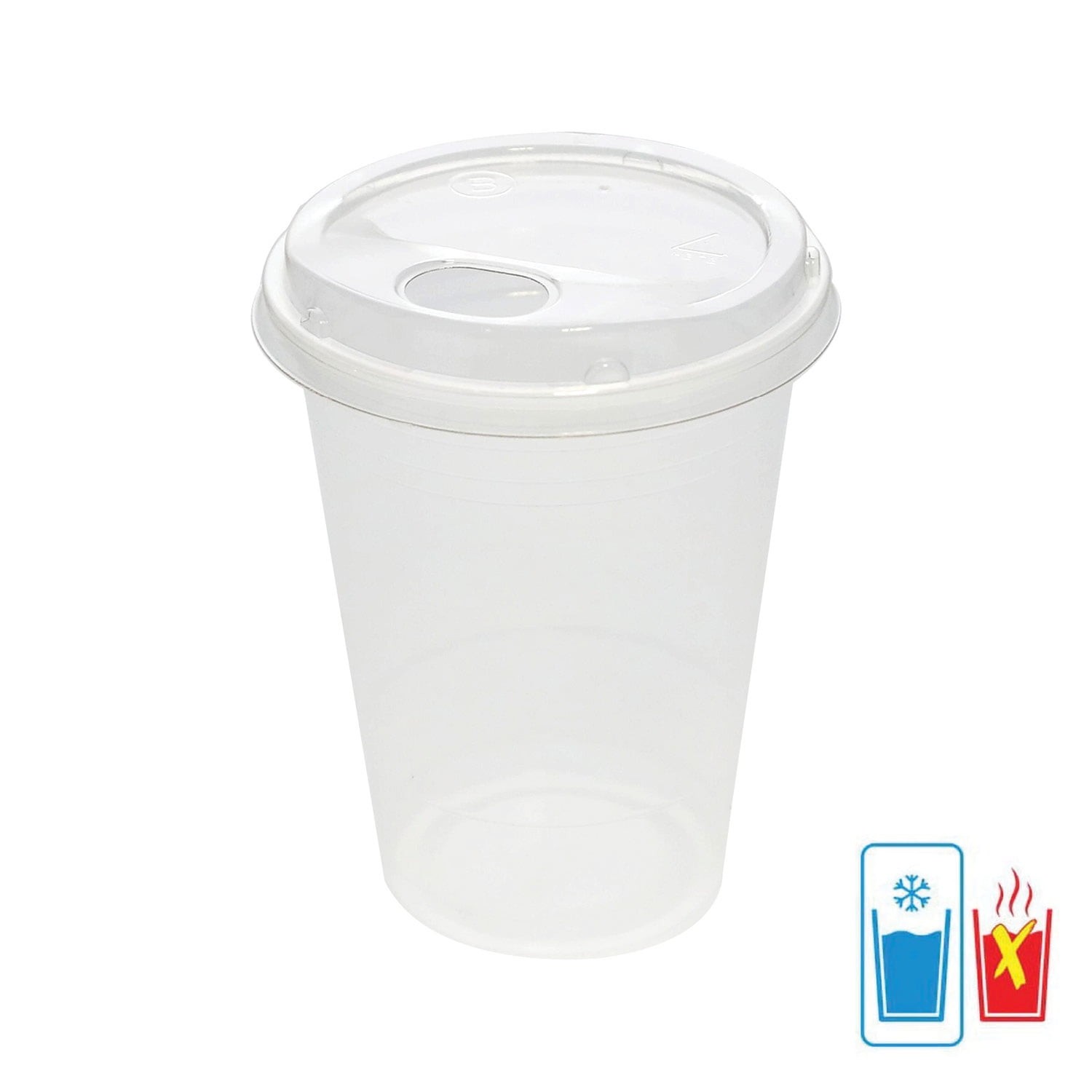 Disposable Cups and Lids, Clear, 16 oz, 25 Count, (Cup and Lid Combo)