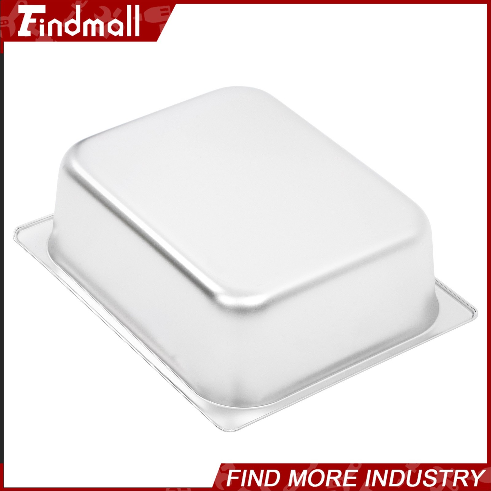 Findmall 1/2-Size 4″ Deep Stainless Steel Steam Table Pans Hotel Food Pan