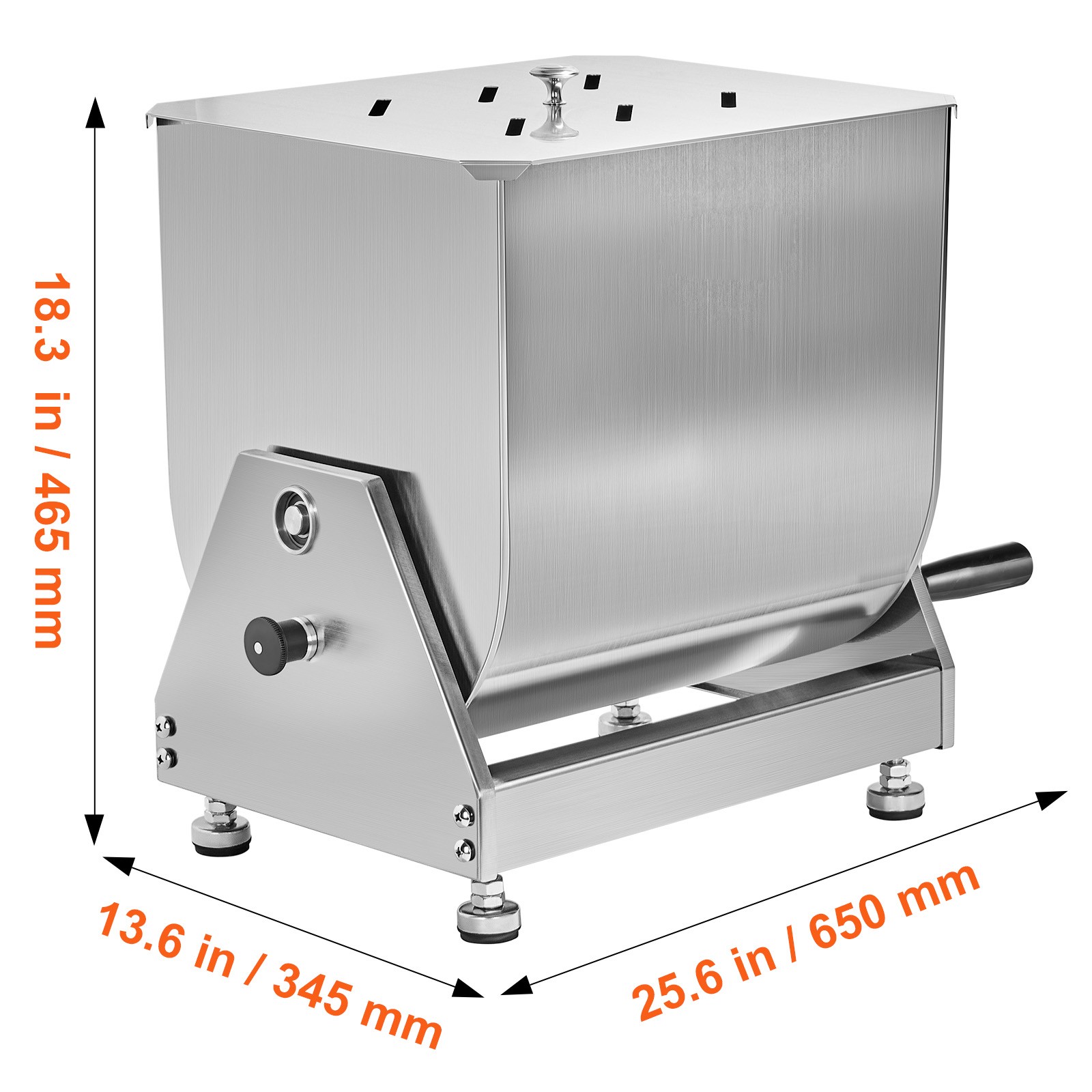 Uimoso Manual Meat Mixer 30L Tilt Tank Mixing Max 45LB for Meat Sausage Mixer