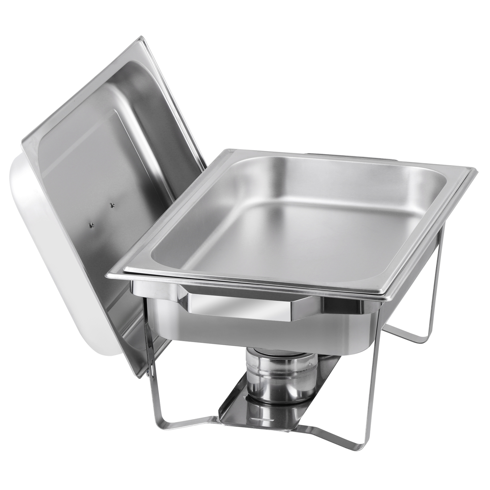 4 Pack Chafing Dish High Grade Stainless Steel Chafer Complete Set Silver 8QT