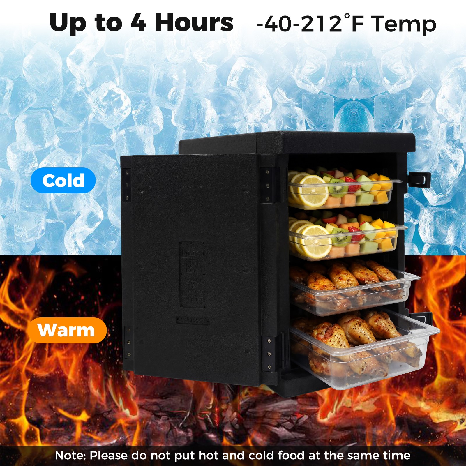 2Pcs Insulated Food Pan Carrier,Lightweight Front Loading Food Warmer Cooler