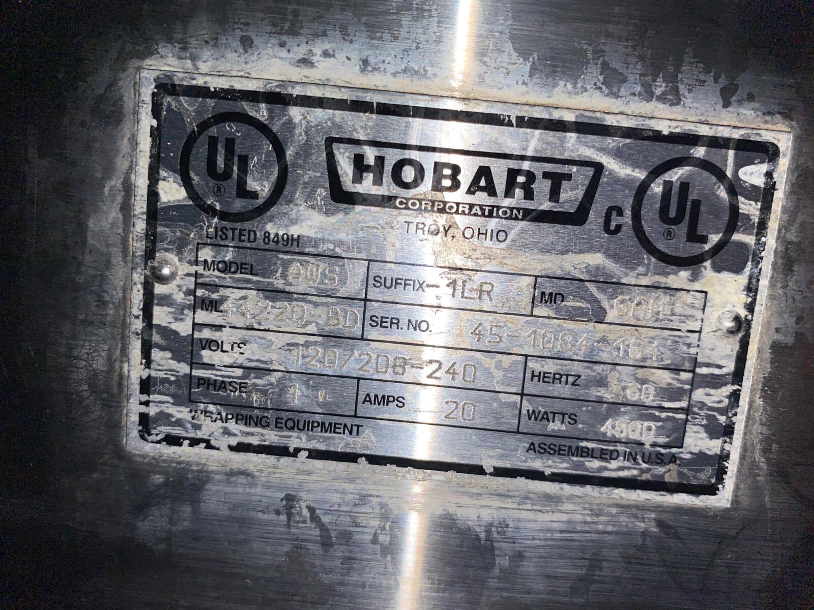 HOBART AUTOMATIC MEAT WRAPPING MACHINE MOD# AWS SUPER MARKET MEAT PACKAGING