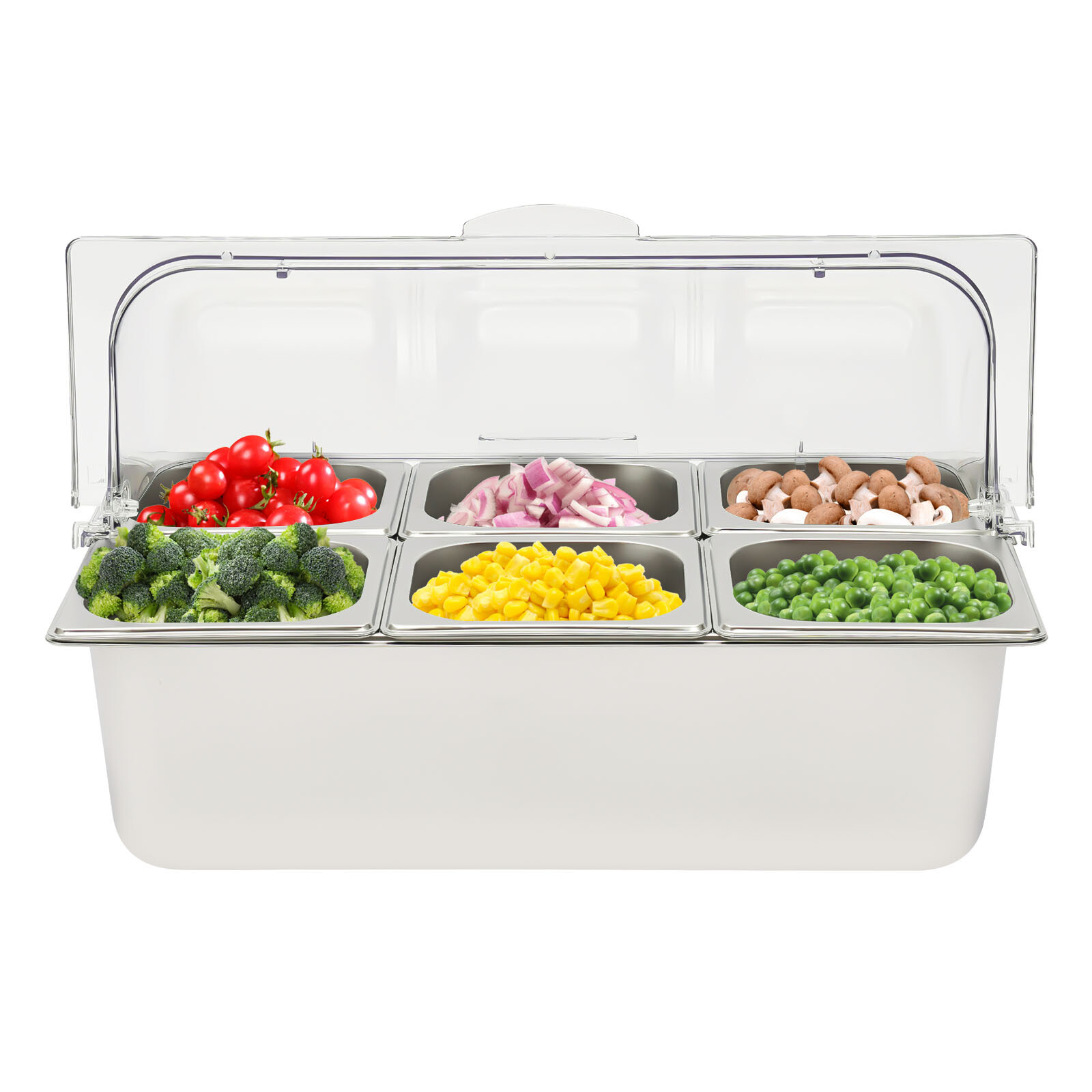 Ice Food Serving Display Tray Buffet Cold Serving Cooler Platter 6 Components