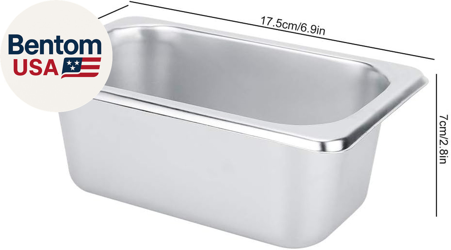 Steam Table Pans, Hotel Pan Square Stainless Steel Countertop Food Serving Displ
