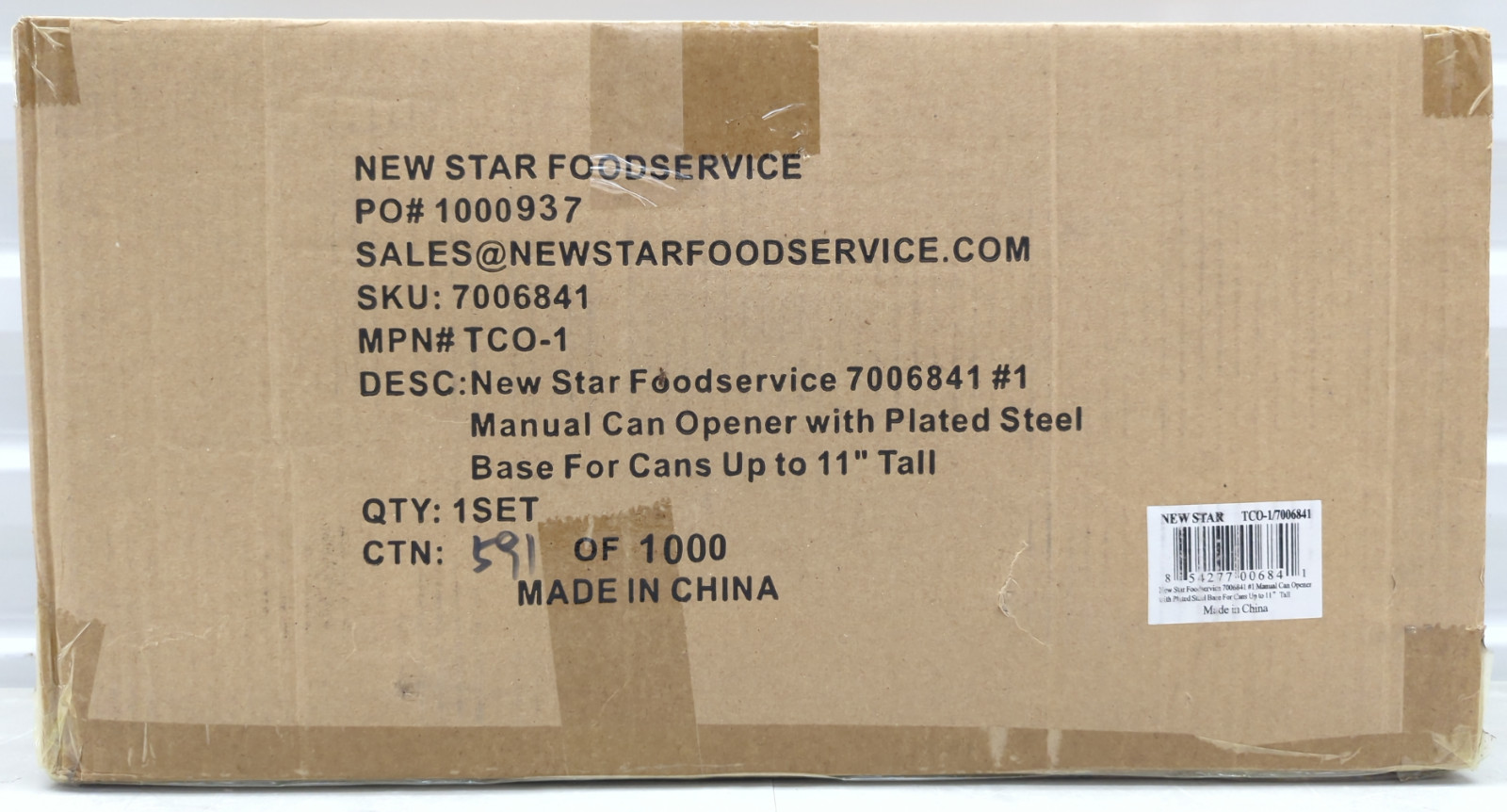 New Star Foodservice 7006841 Manual Table Can Opener for cans up to 11 inches