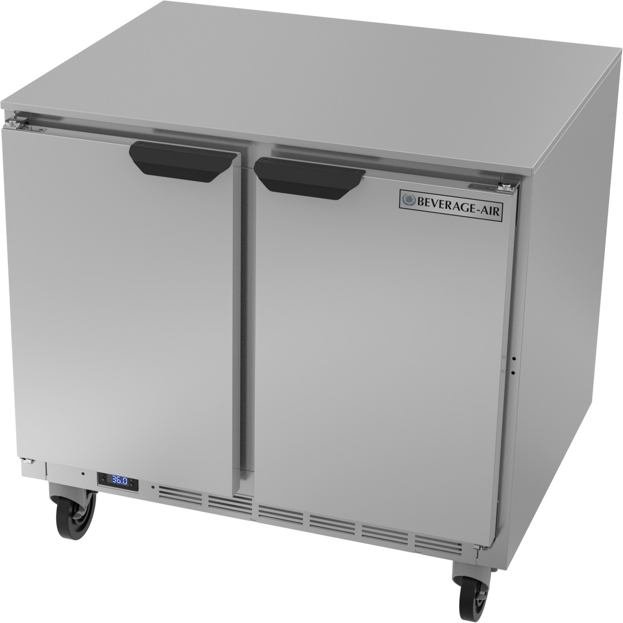 Beverage Air UCR36AHC 36″ Two Door Undercounter Reach In Refrigerator OPEN BOX