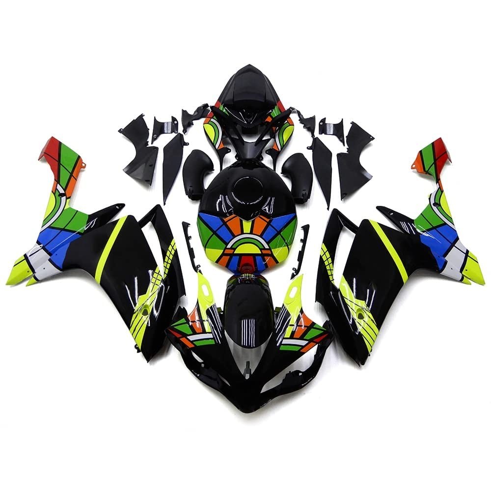 Fairing Kit ABS Injection Mold For YZF1000 R1 2007 2008 Black Yellow Blue Red