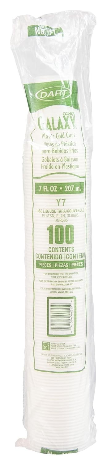Dart Y7 Conex Galaxy 7 oz. Translucent Plastic Cold Cup 2500/Case