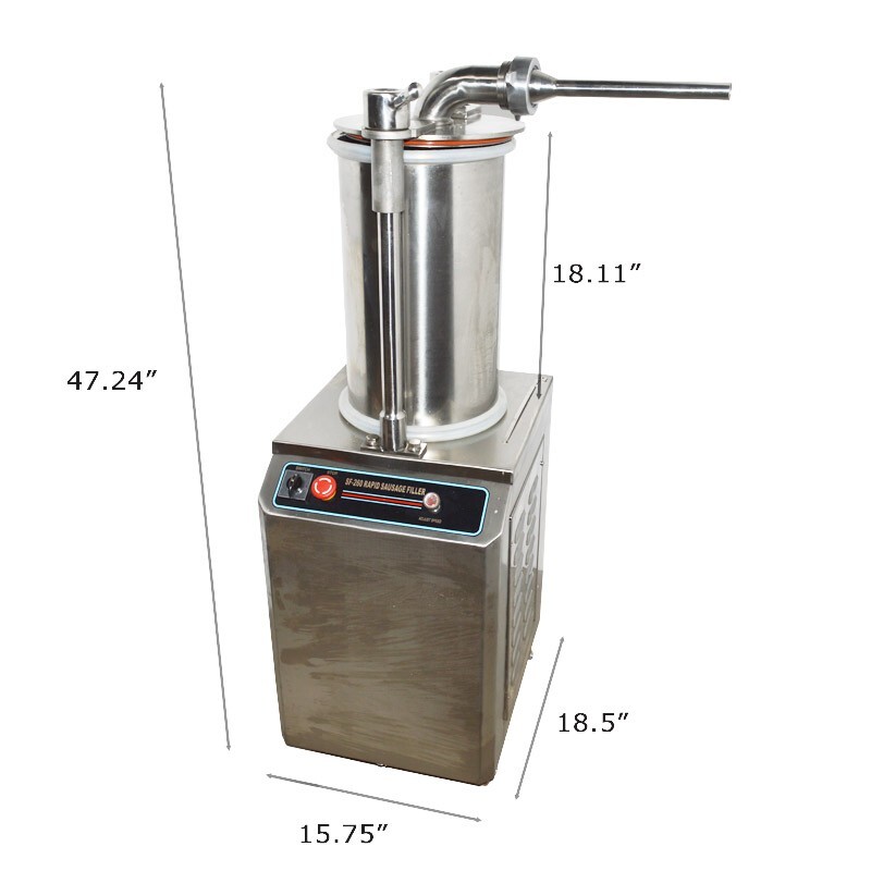 110V 26L Commercial Hydraulic Sausage Stuffer Maker Meat Filler Machine Vertical