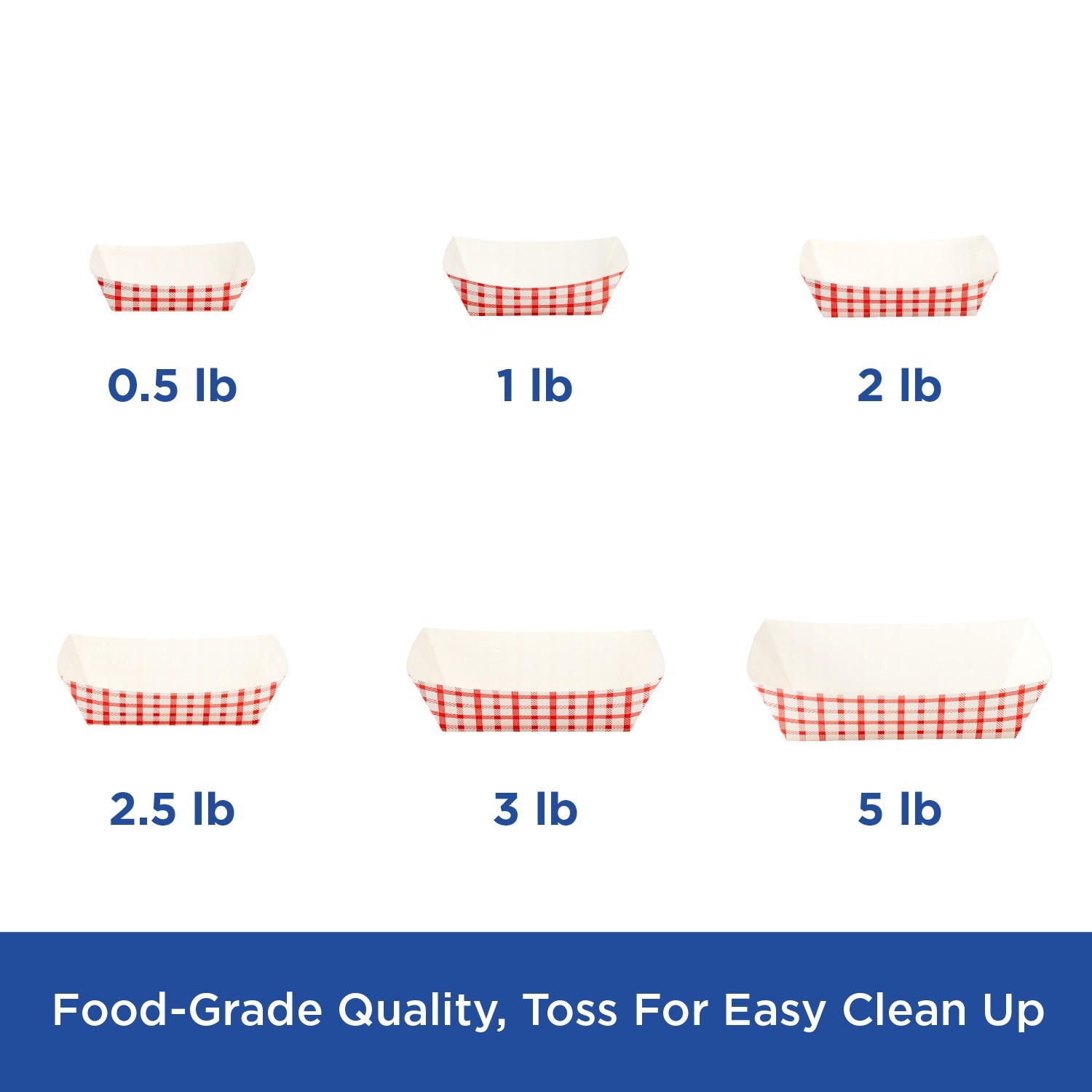 Karat Food Tray – Shepherd’s Check (Red) – 1.0 lb, FP-FT100G