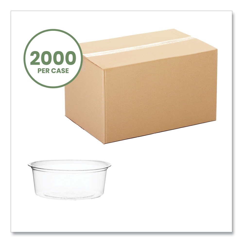 Vegware CF7057 2 oz. Compostable Portion Pots – Clear (2000/Carton) New