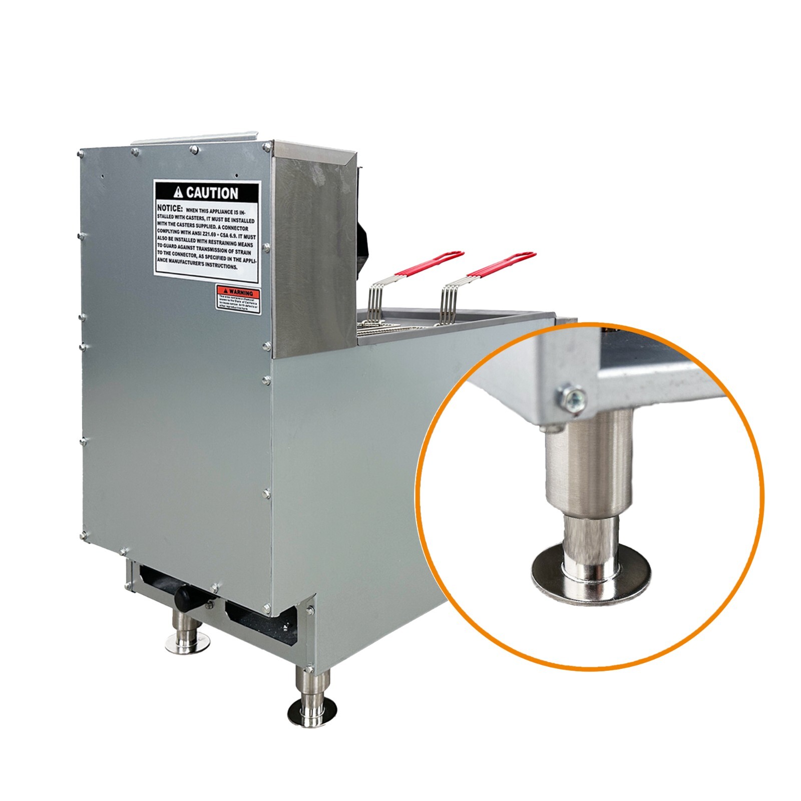 35 lbs Countertop Gas Fryer 2 Baskets 3 Burners