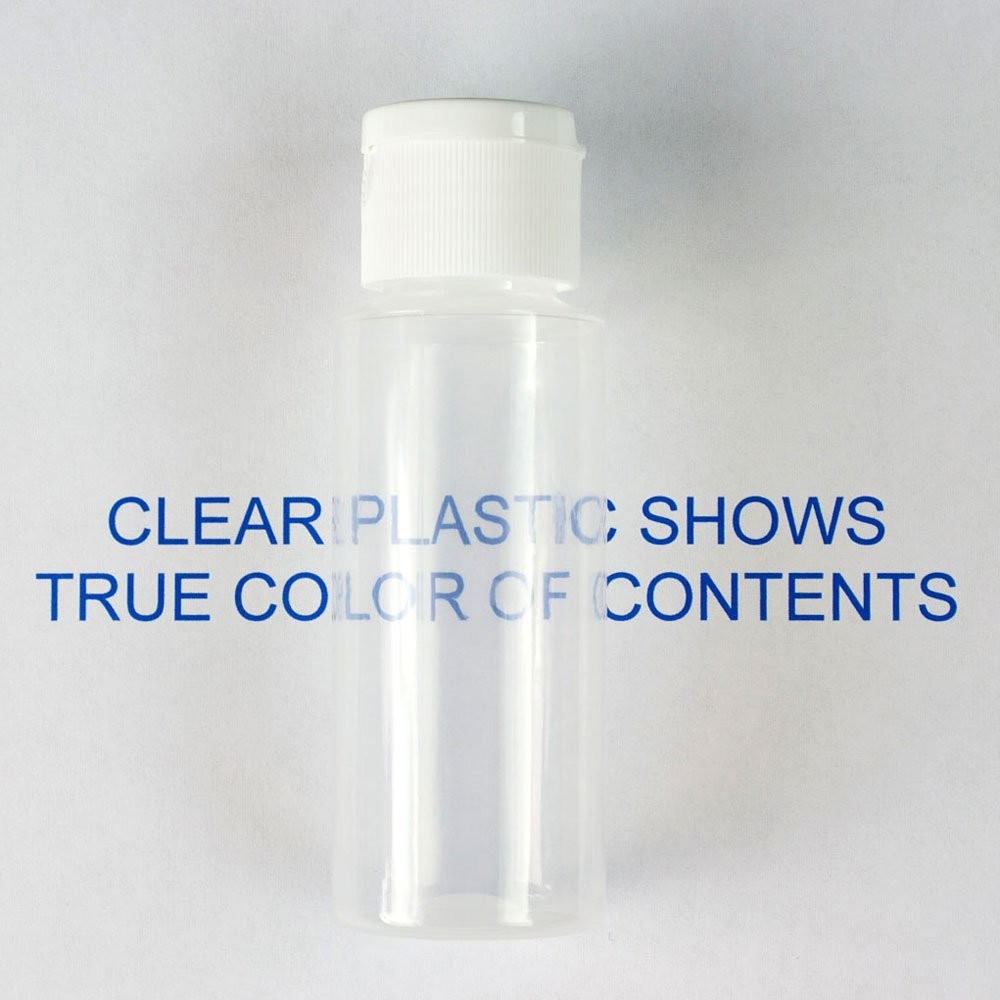 Chica and Jo 2oz Clear Plastic Empty Squeeze 6 Count (Pack of 1), clear