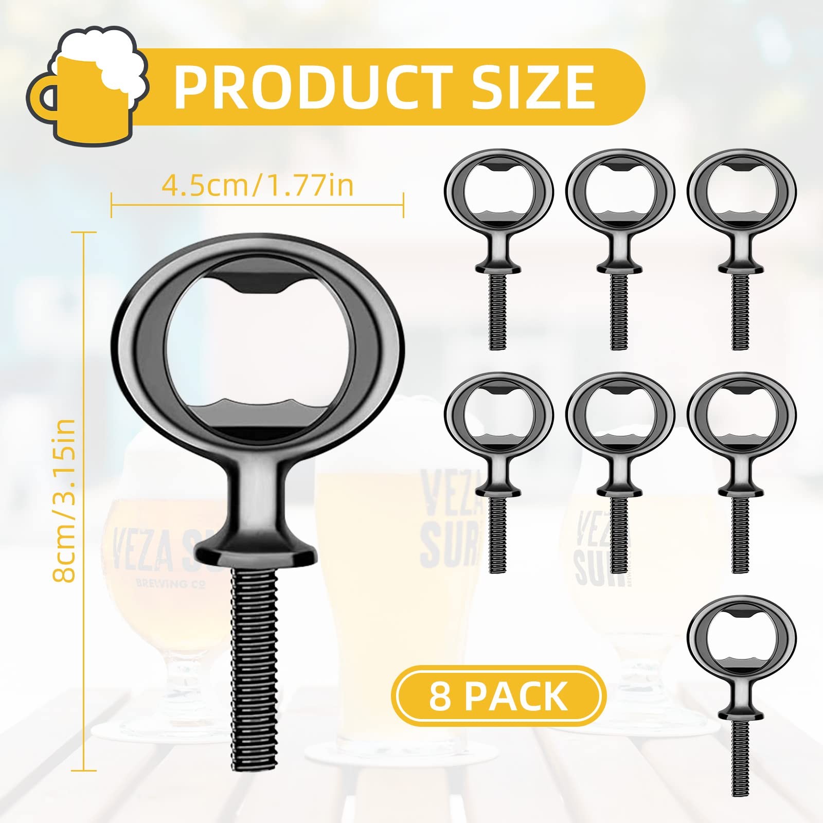 Metal Bottle Opener Kits 8 Pack Blank Stainless Steel Bottle Opener Insert Kits