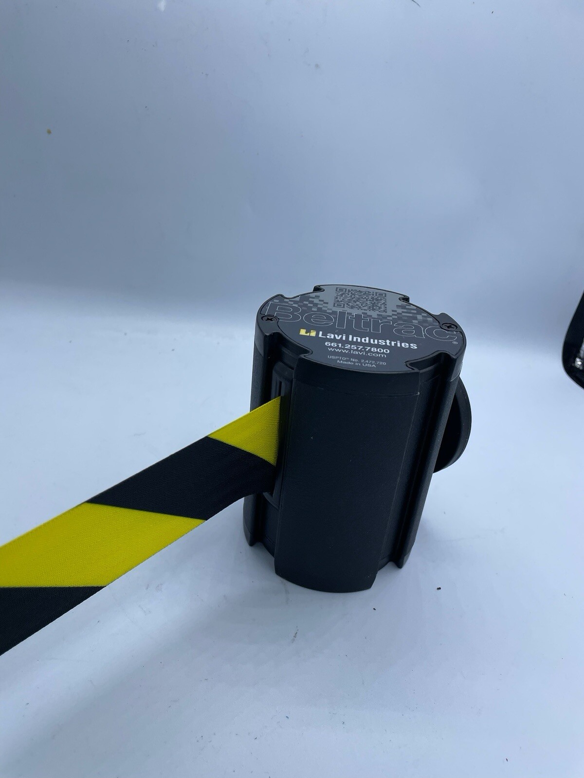 Beltrac Magnetic Retractable Belt, Black/Yellow Crowd Control Barrier 7 – 15 Ft