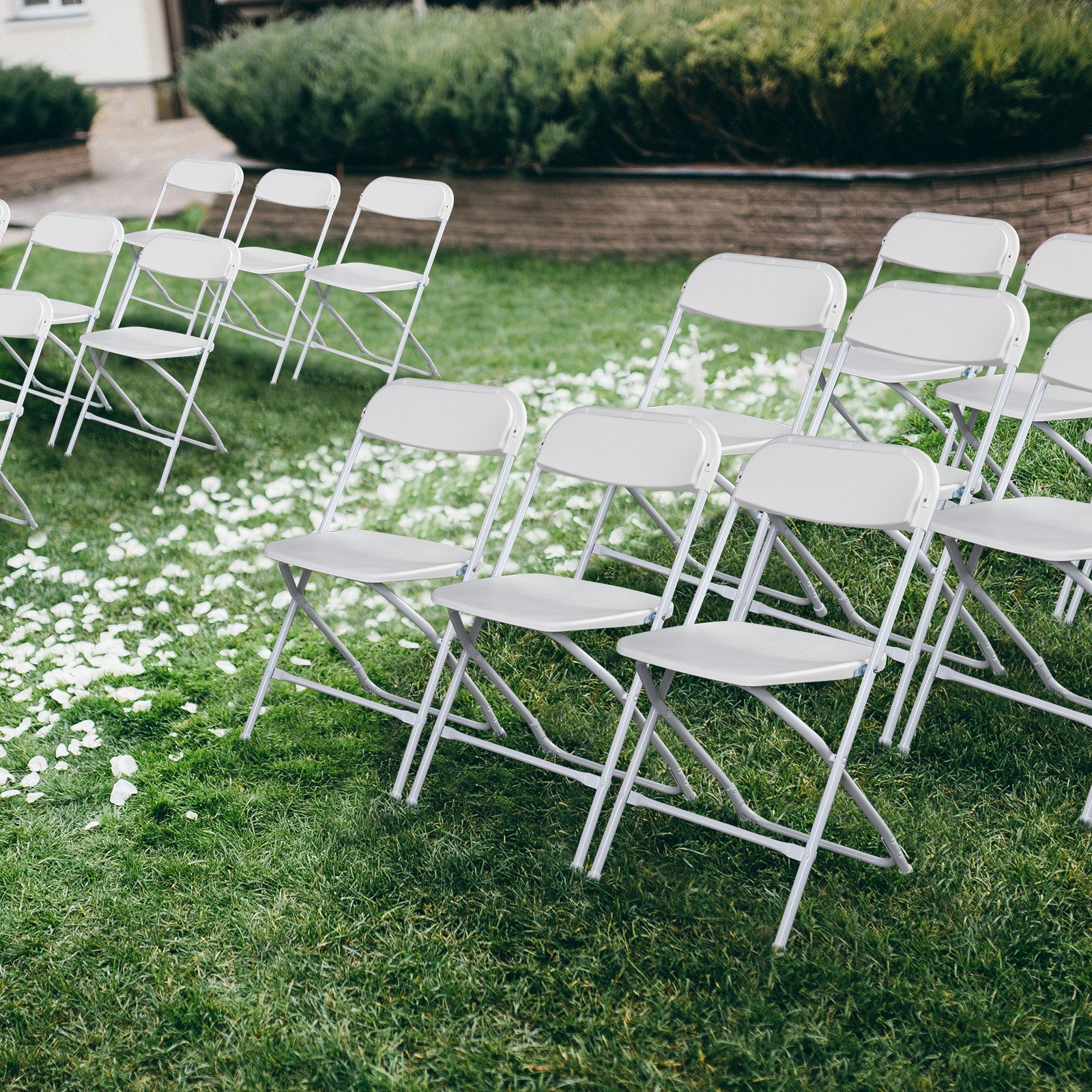 6-10 PCS Wedding Party Event Quality Commercial Plastic Stackable Folding Chairs