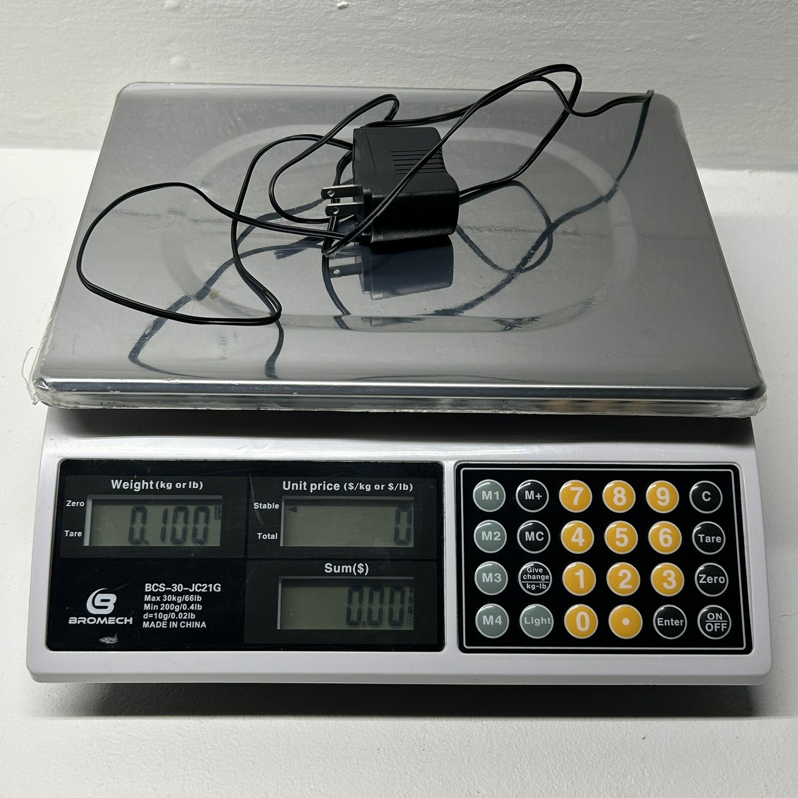 BROMECH Price Computing Scale 66lb Digital BCS-30-JC21G