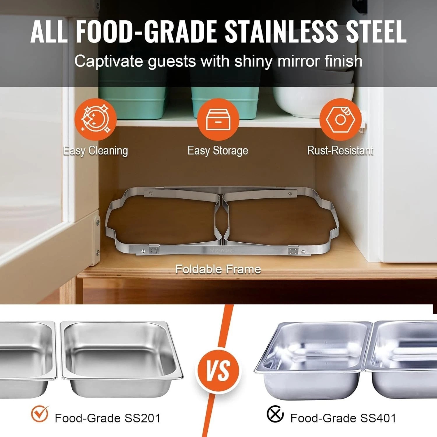Chafing Dish Buffet Set, 8 Qt 2 Pack, Stainless Steel Chafer with 2 Full Size…
