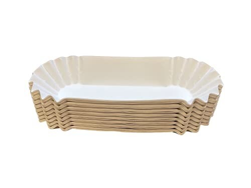 Paper Hot Dog Tray Heavy Weight Fluted White Paper 6″ (50)