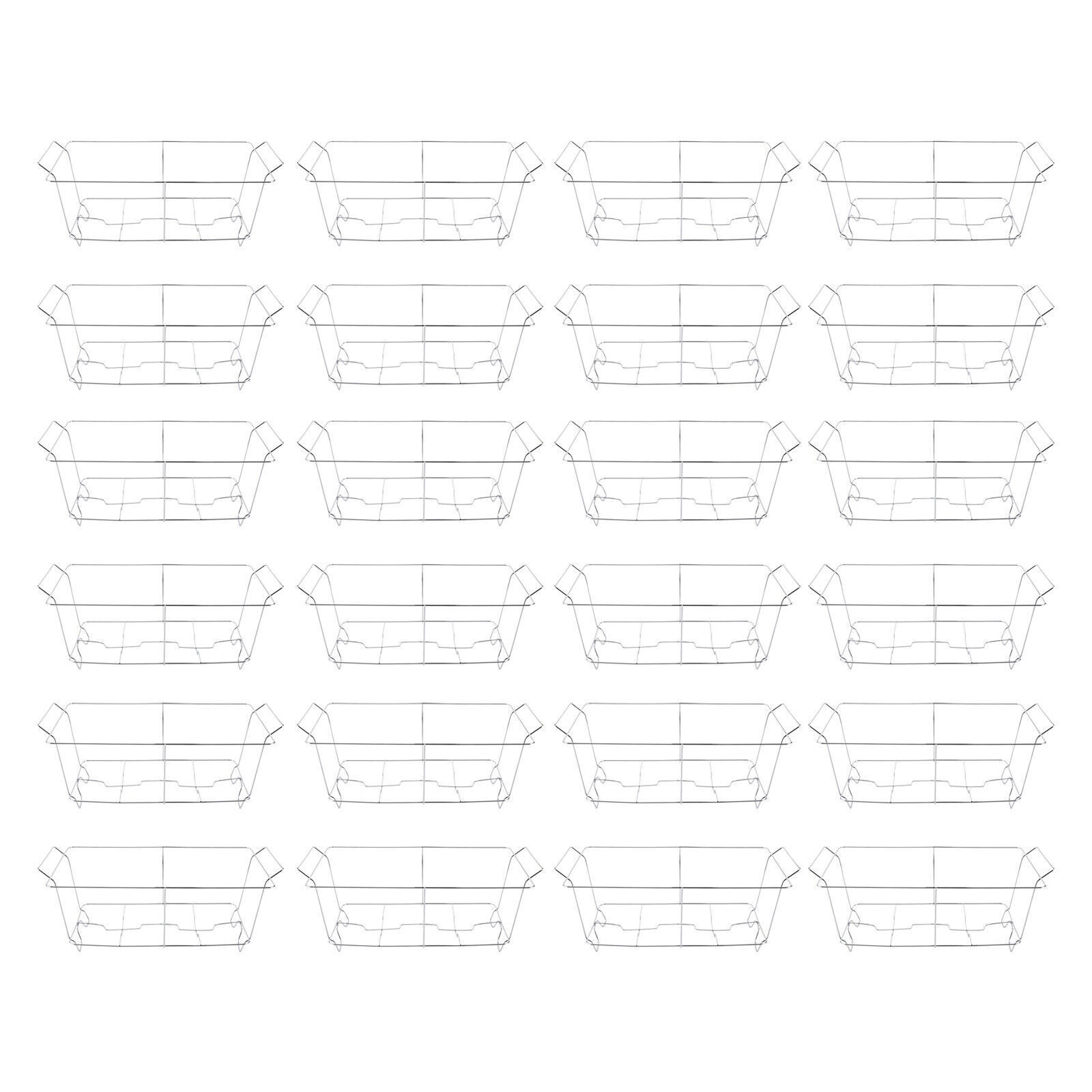 24-Pack Full-Size Chafing Wire Racks Buffet Stand 20 × 12 in Silver