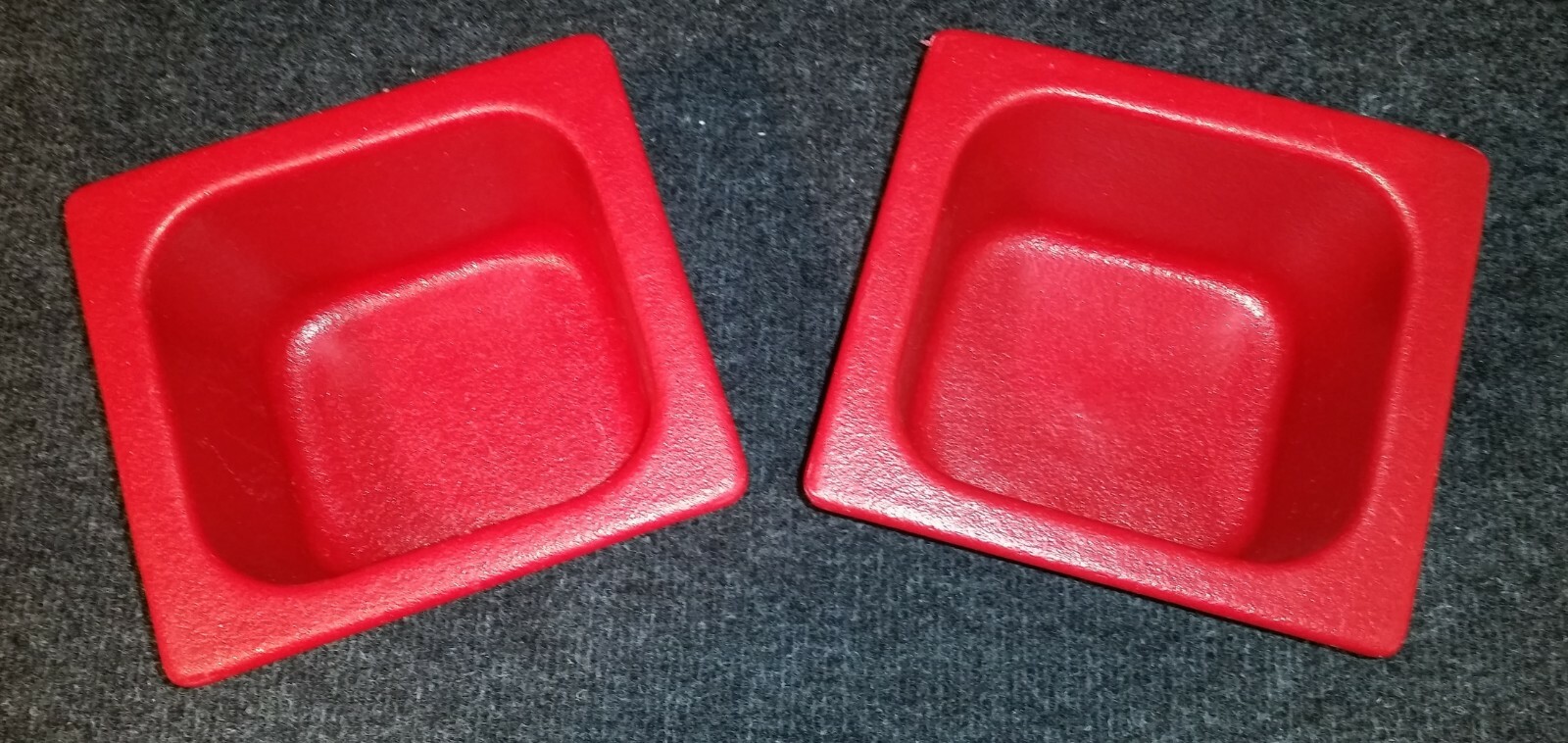 LOT OF 2 BUGAMBILIA IH1/6D 1.6 QT RED RESIN COATED ALUMINUM PANS