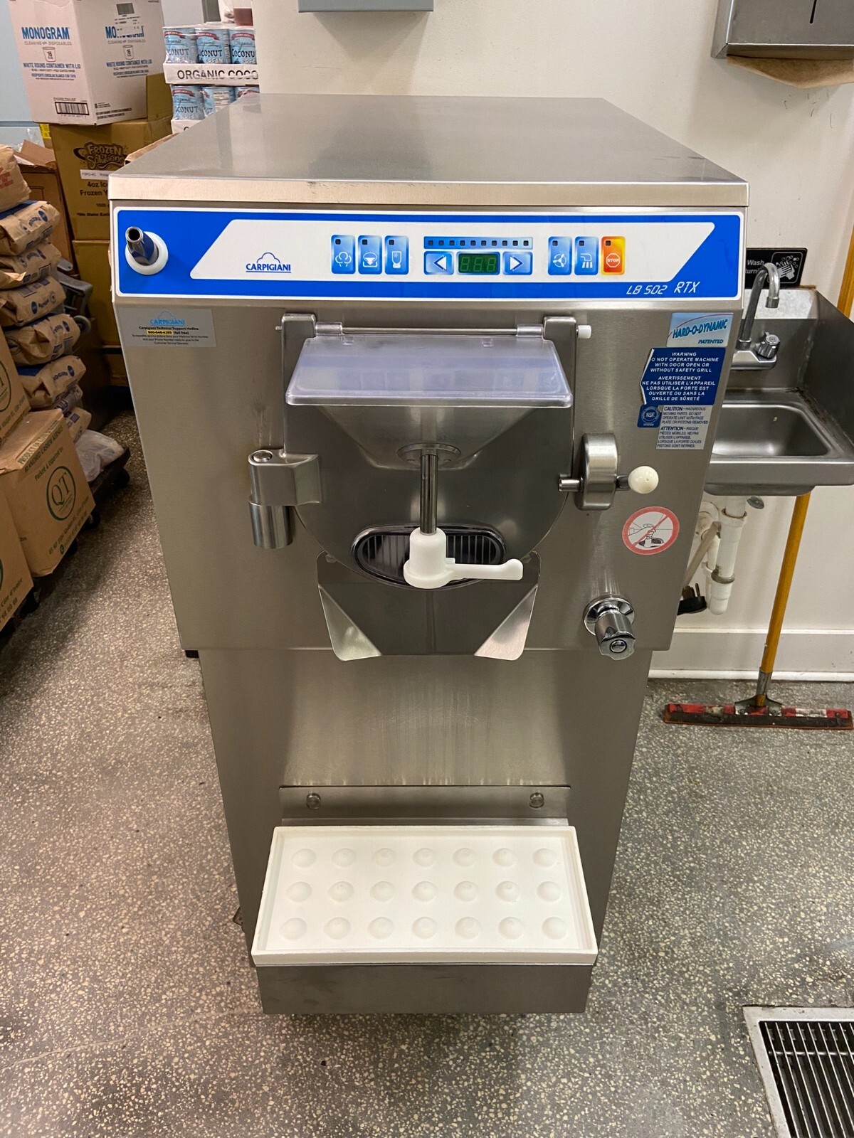 Used Carpigiani LB502G RTX Batch freezer Gelato Ice Cream 3 Phase Water Cooled