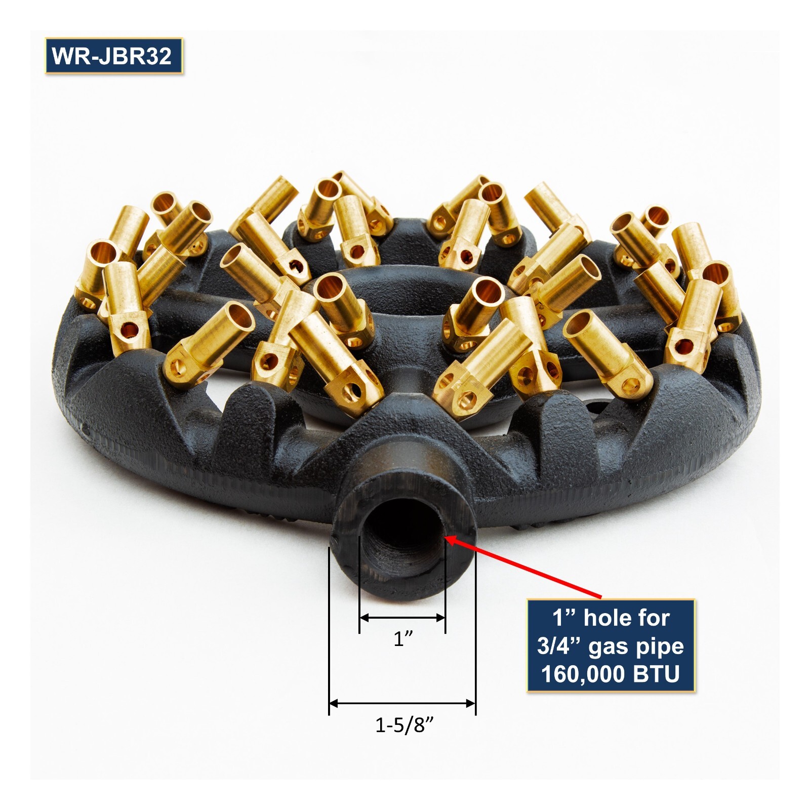 ACE Chinese Wok Range 32 Tips Jet Burner, Copper Tips, Natural Gas WR-JBR32NG