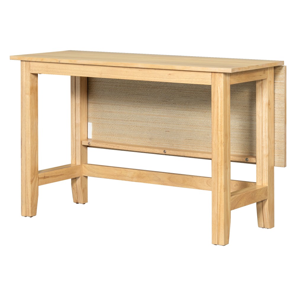 Farmhouse Wood Extendable Dining Table with Drop Leaf for Small Places, Gray