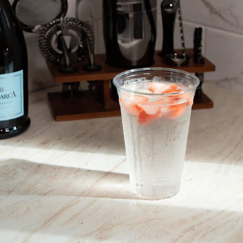 24oz Plastic Clear PET Cups, for All Kinds of Beverages 5 Pack
