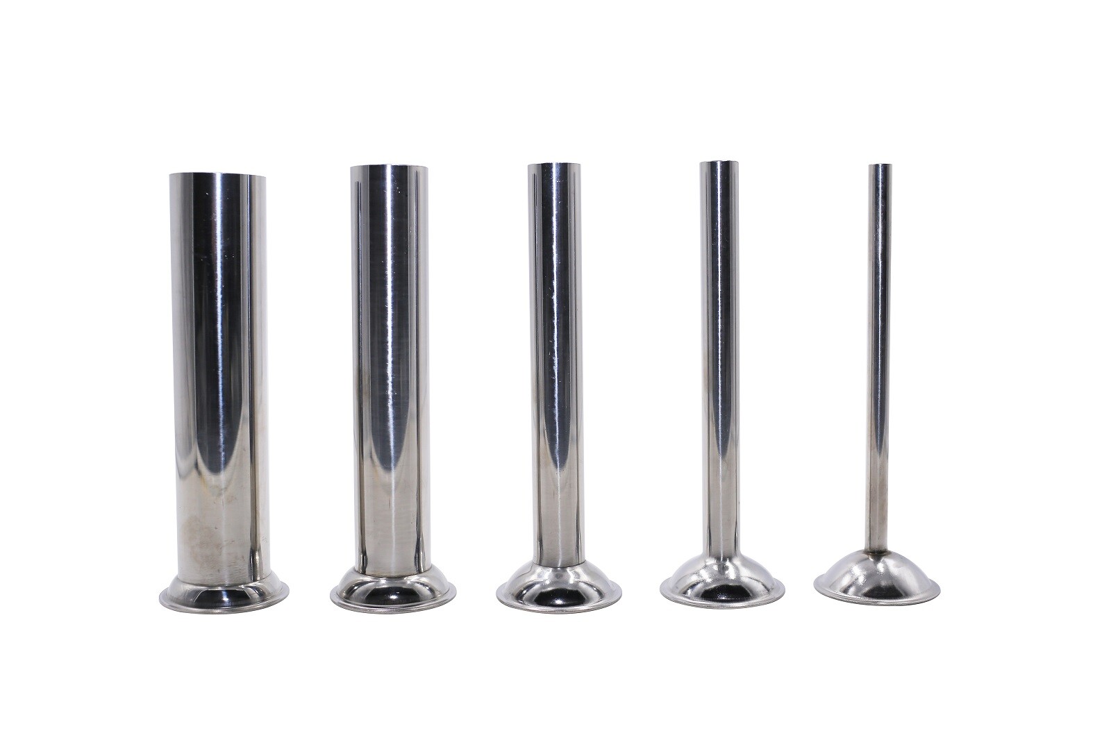 Hakka 5 Sizes Stuffing Tubes for Sausage Stuffer Stainless Steel Filling Funnels