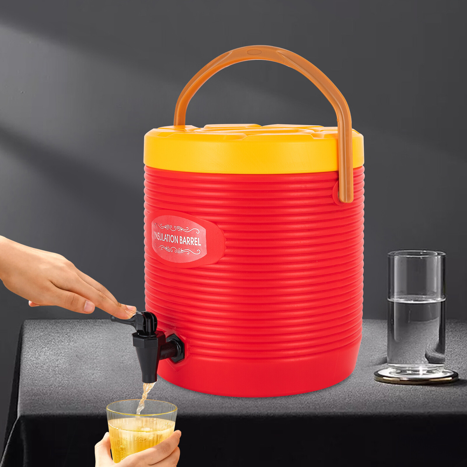 Stainless steel 13L Insulated Barrel Beverage Dispenser Water Milk Tea Coffee US