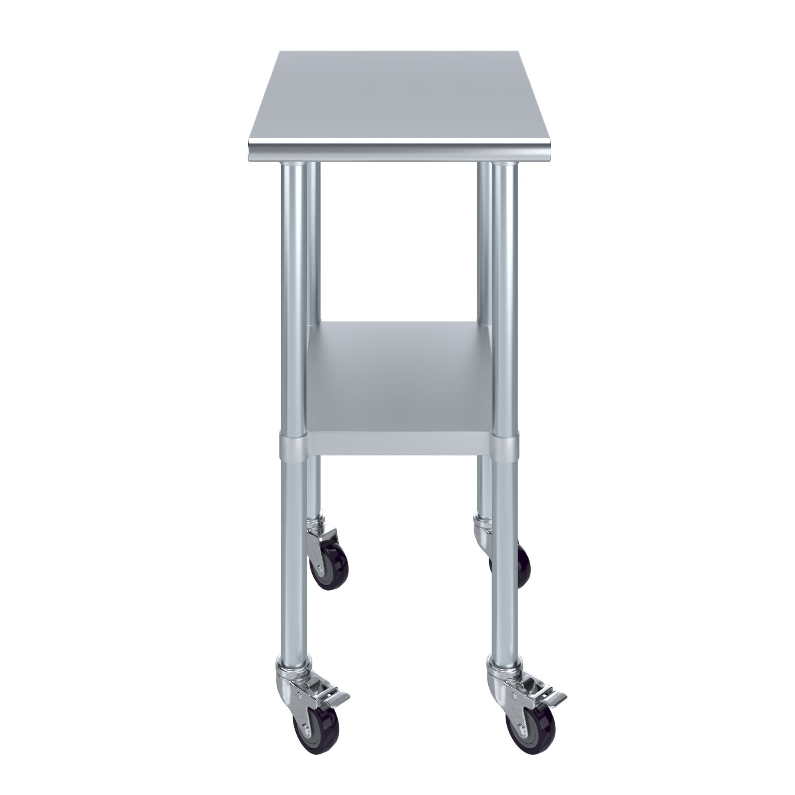24″ X 18″ Stainless Steel Table With Wheels | NSF Prep Metal Work Table Casters