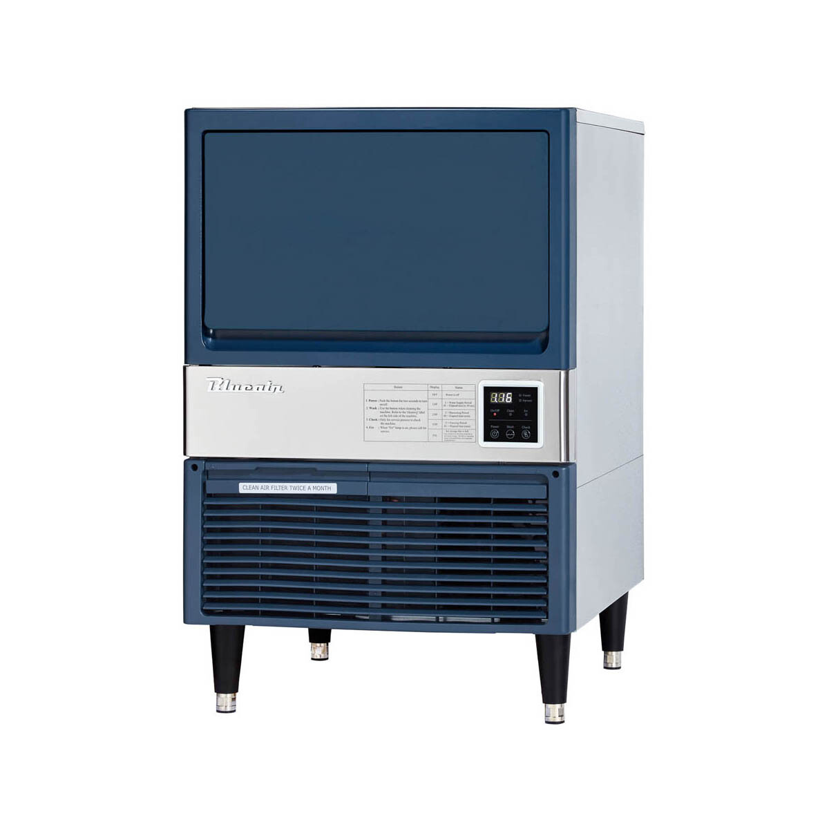 Blue Air BLUI-150A Crescent Cube Ice Maker with 66 lbs Storage, 150 lbs/Day