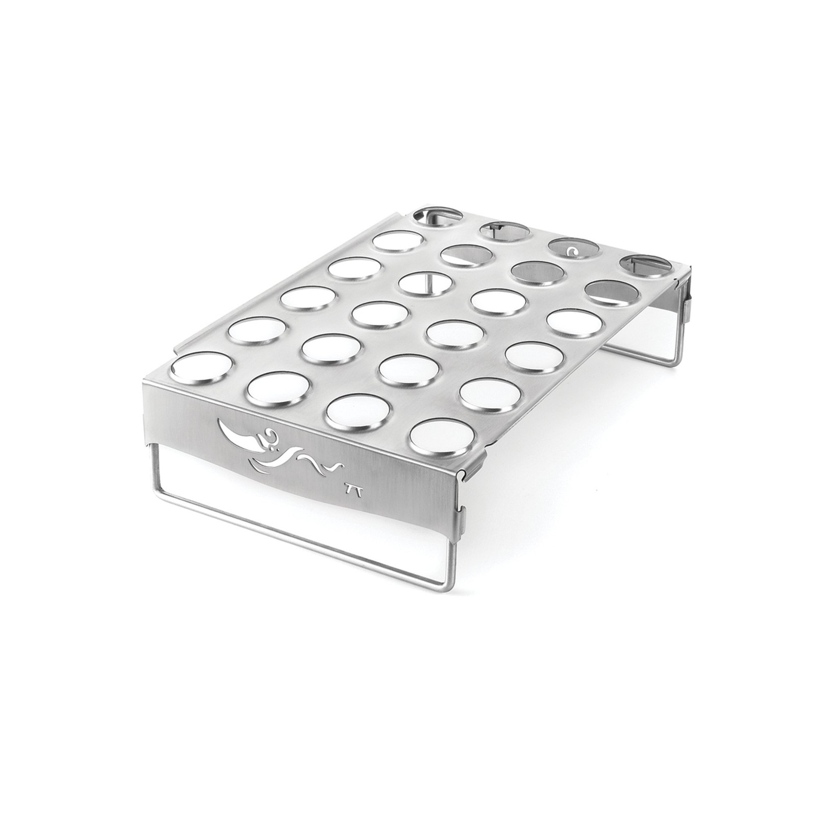 Outset Qs83 Chicken Leg And Jalapeo Roaster Collapsible Legs Stainless Steel