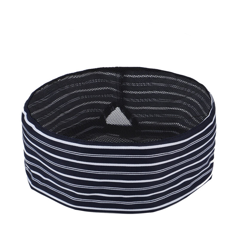 Kitchen Cooking Chef Hat Restaurant Service Flat Top Mesh Breathable Beanie Cap