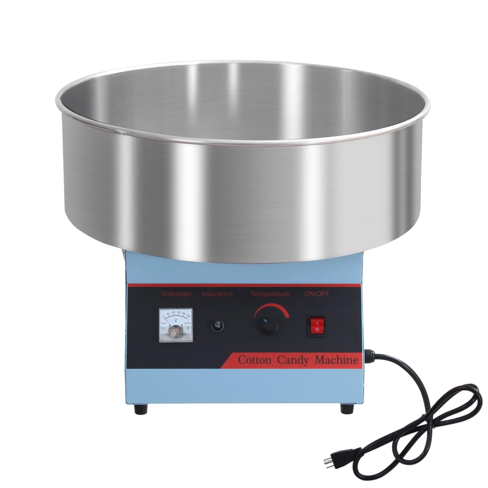 110V Electric Cotton Candy Machine Floss Maker with Cart Family Various Party