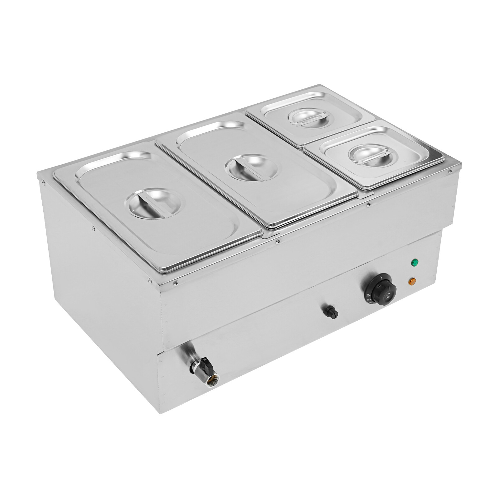 Electric Food Warmer 4-Pans Commercial Countertop Buffet Food Warmer 30-110℃