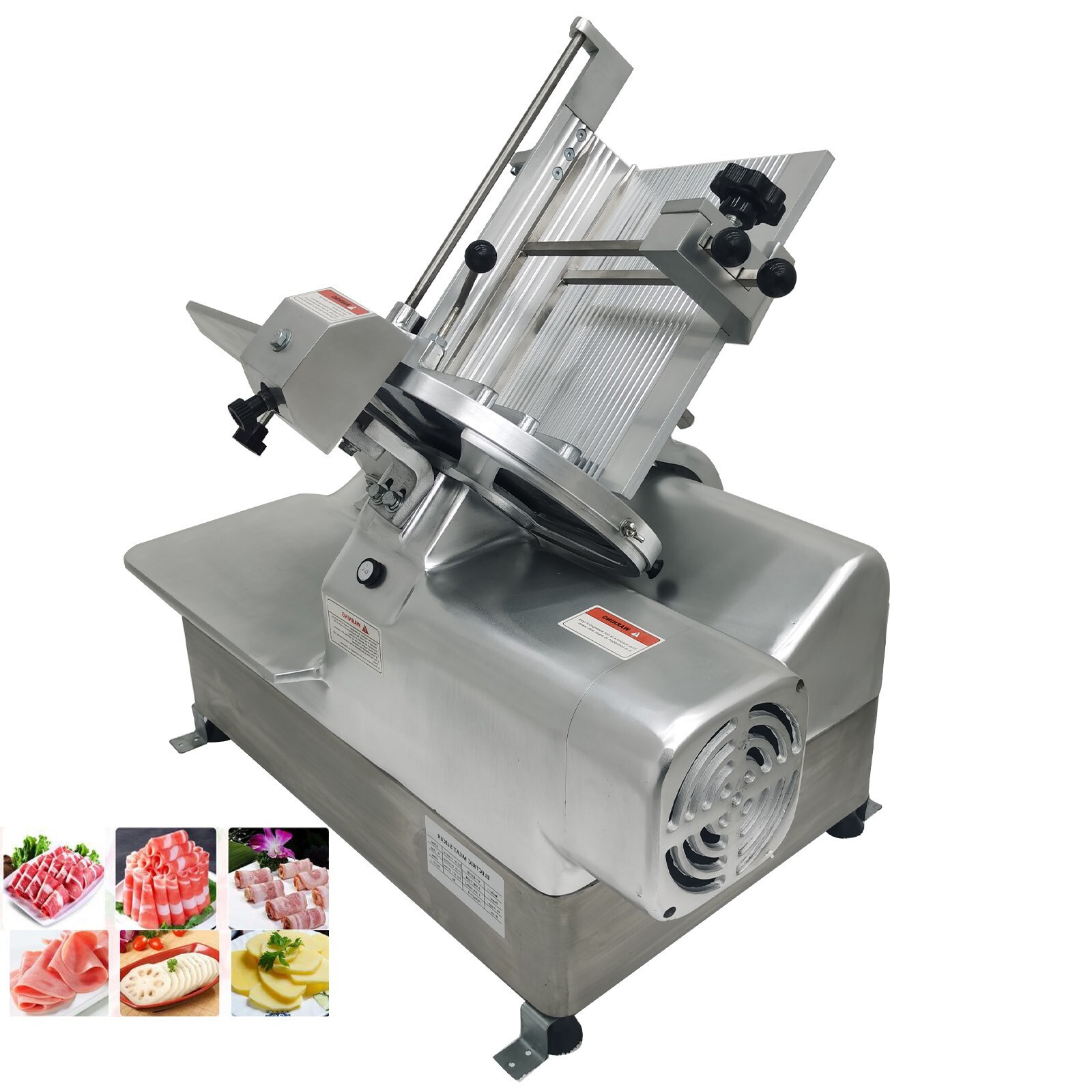 Electric Frozen Meat Slicer 13‘’ Blade Commercial Meat Beef Mutton Slicer 370W