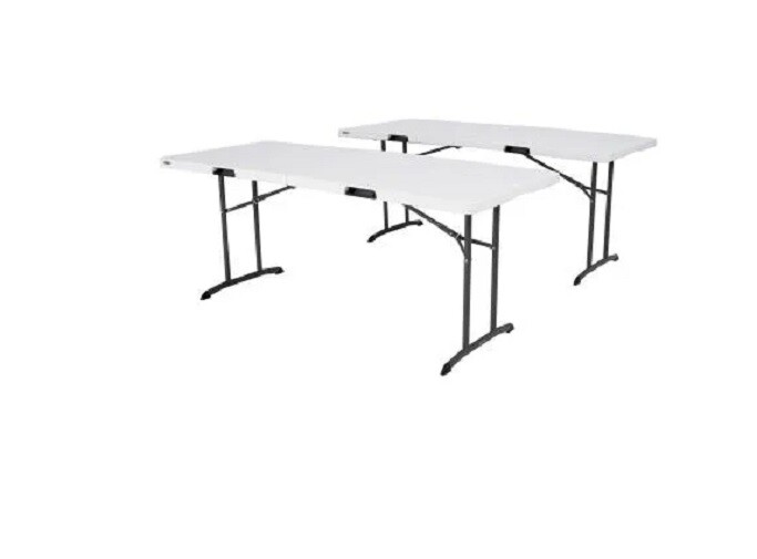 LIFETIME 6-FOOT FOLD-IN-HALF TABLE – 80799 – 2 PACK (COMMERCIAL) PICK UP ONLY