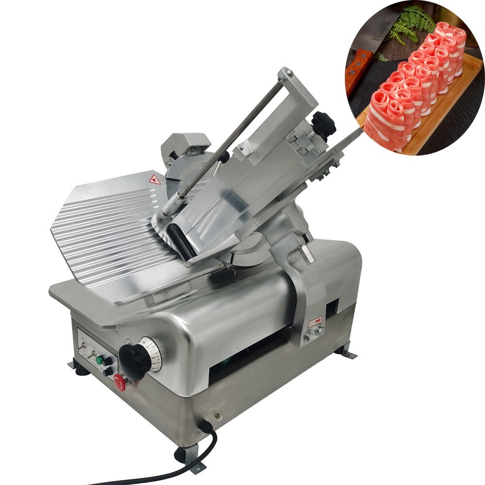 13inch Frozen Meat Slicing Machine Various Meat Slices Cutting Commercial 110V