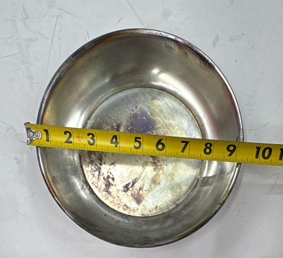 Vintage Stainless Steel Mixing Bowl 10 Inch Diameter Medium Depth Silver Used