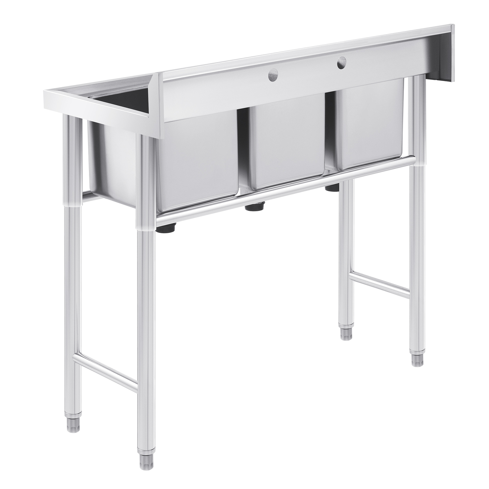 40″ Commercial Kitchen Sink Stainless Steel Utility Sink 3 Compartment – Used