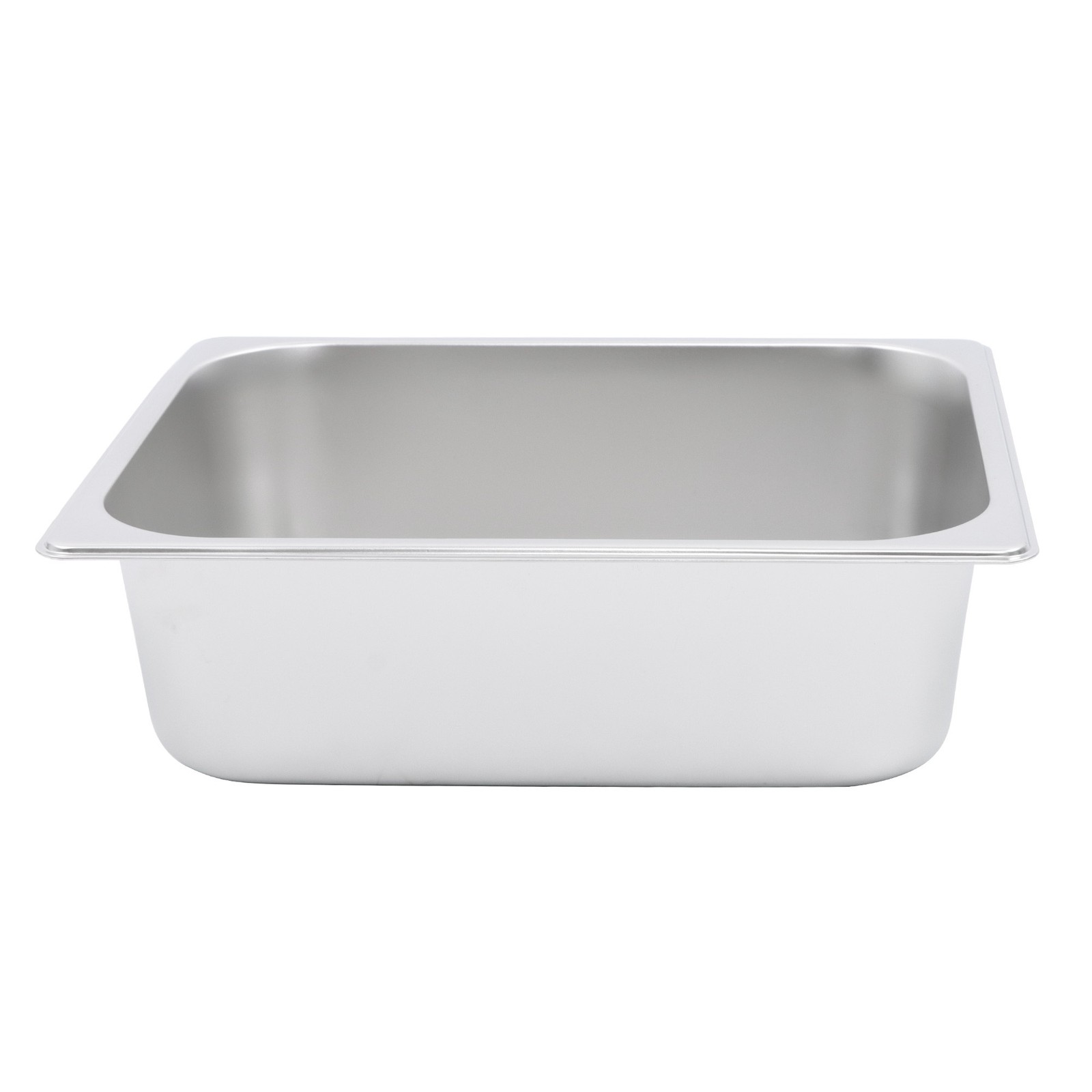 1/2 Size Steam Table Pan 4 Inch Deep, Anti-Jam Stainless Steel Food Pan