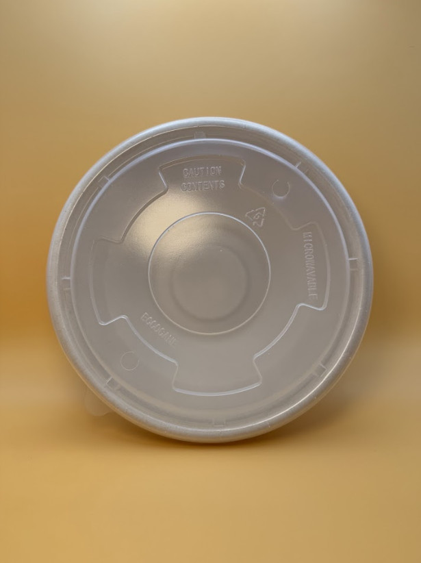 32oz Disposable Sugarcane Bowls with Lids, Large, Heavy-Duty, Eco Friendly