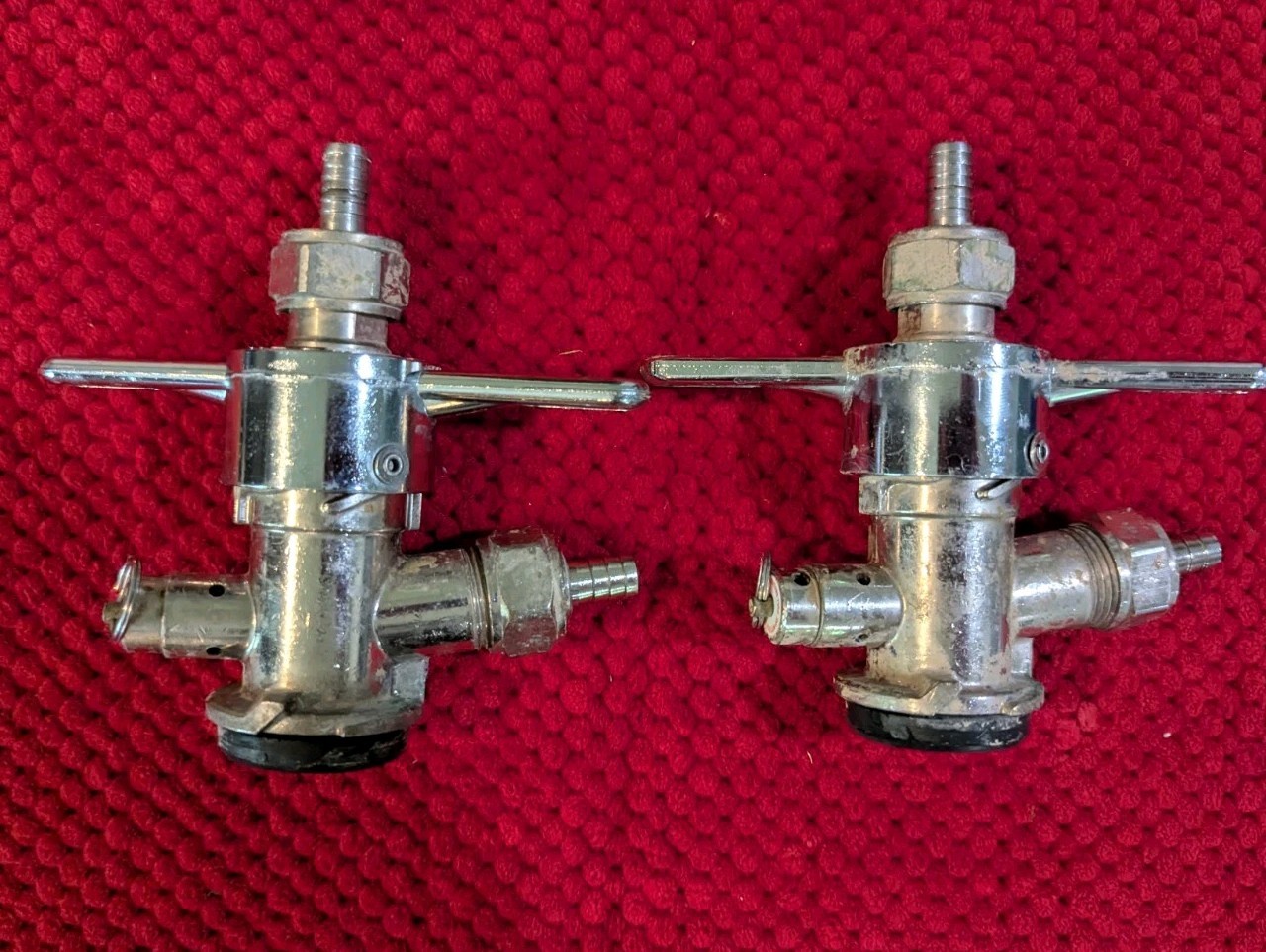 Low Profile Keg Coupler Sanke D type Coupler Beer Keg Tap MicroMatic Lot Of 2
