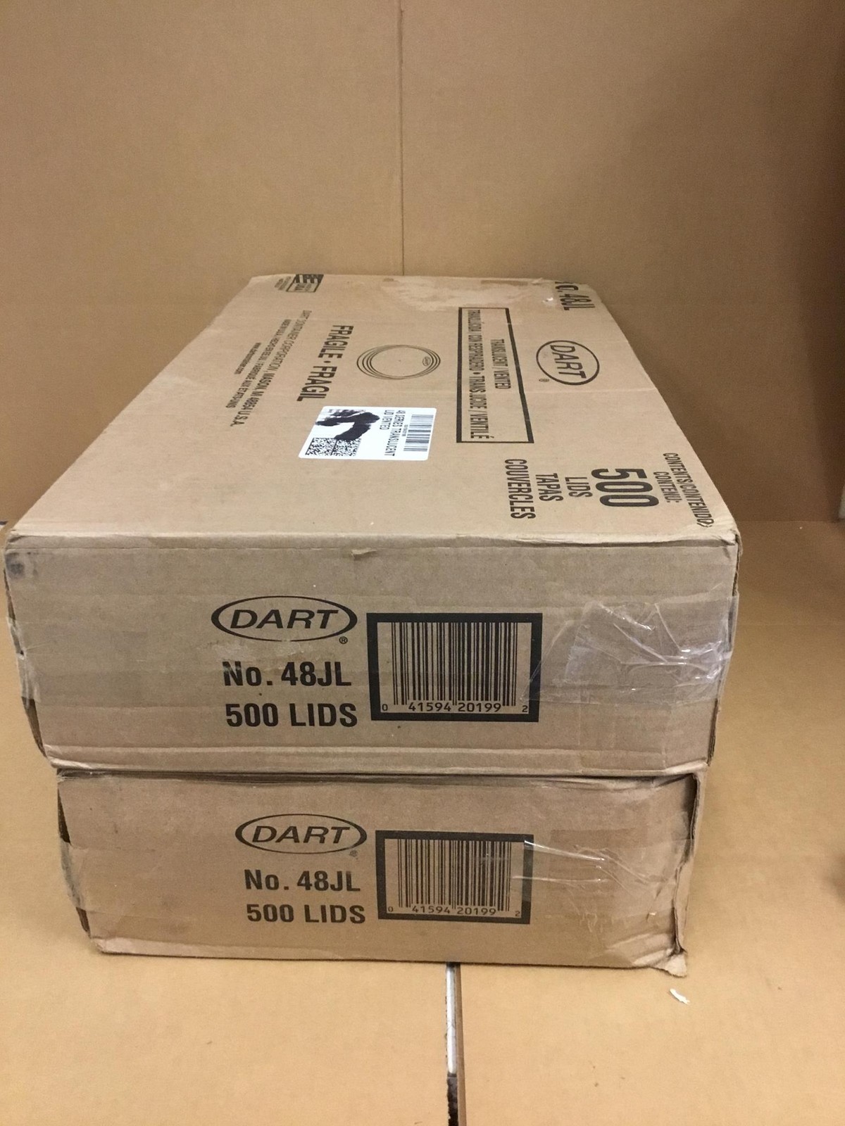 NEW Dart 48JL Flat Vented Lids For Foam Containers, 24-34oz, Case Of 500 CT