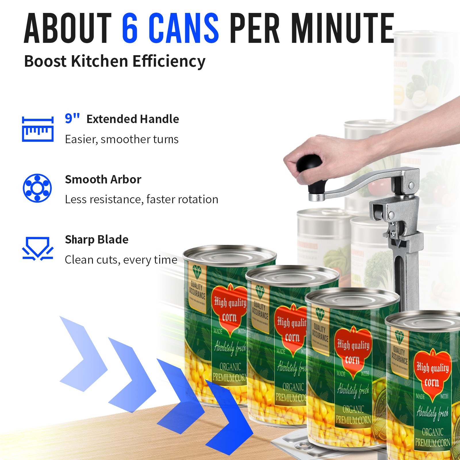 Commercial Table Mount Can Opener Heavy Duty Stainless Steel Restaurant